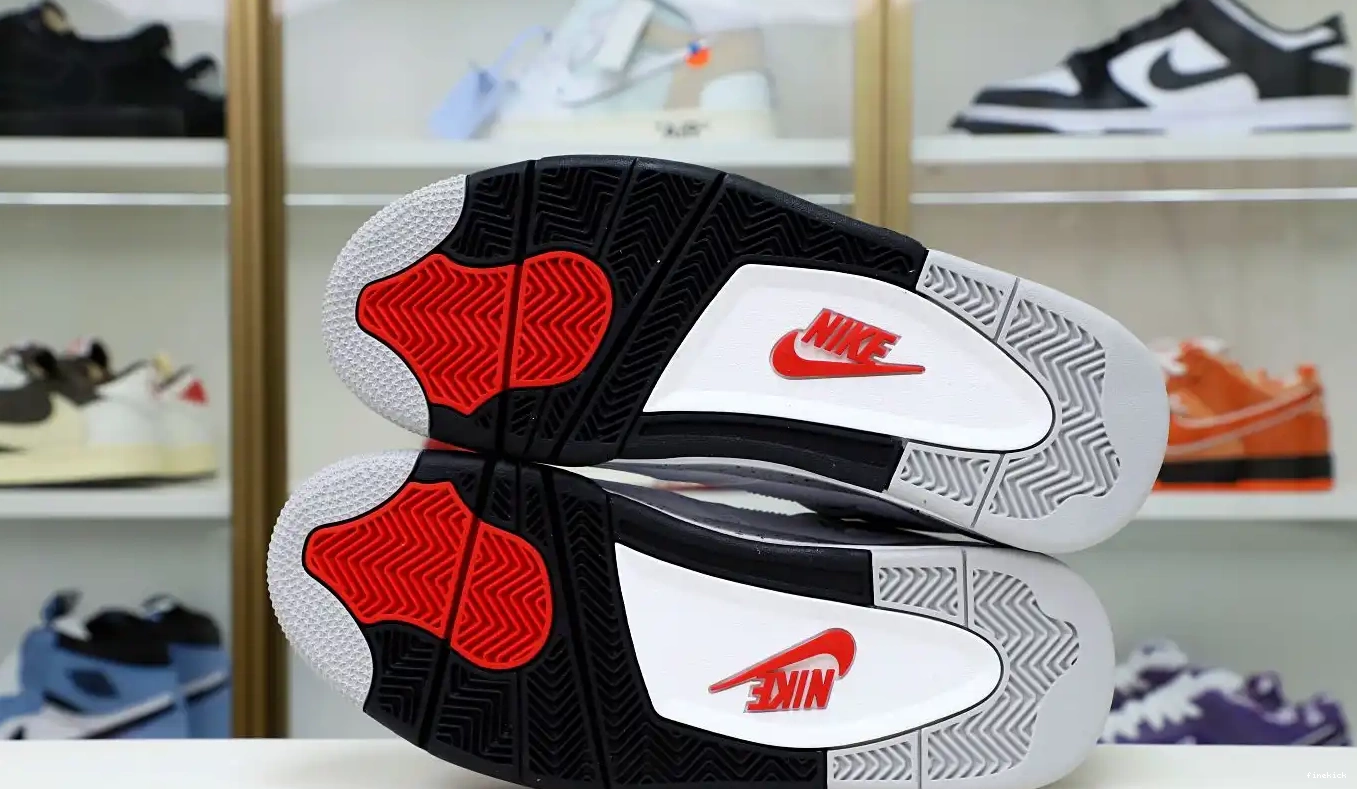 Retro White Jordan 4 Cement Air 0423
